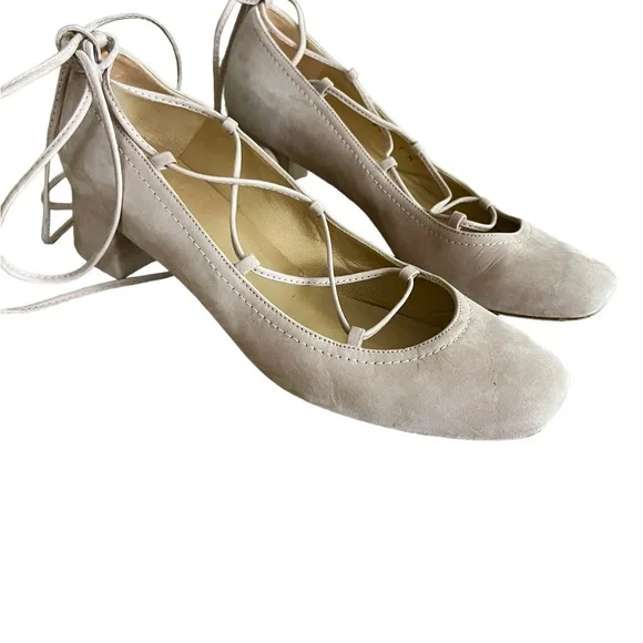 Stuart Weitzman Cordon Lace Up Suede Pumps - Picture 2 of 11